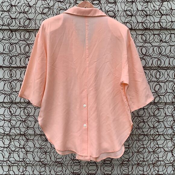 Vintage 90s Miss Oops peach oversized tunic blouse Size 12/L - Picture 3 of 5